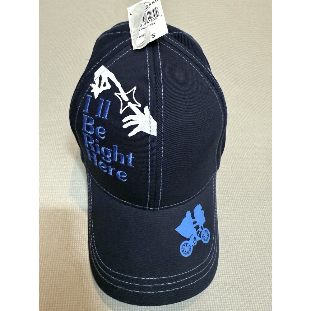 Universal Studios Hollywood E.T. I'll Be Right Here Hat Navy Blue Adult OS New